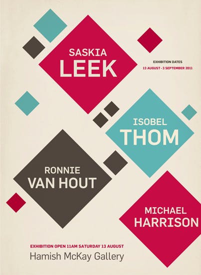Saskia Leek, Isobel Thom, Ronnie van Hout, Michael Harrison - group show