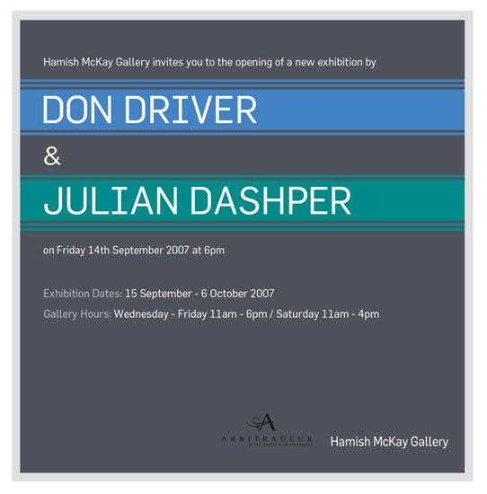 Julian Dashper and Don Driver