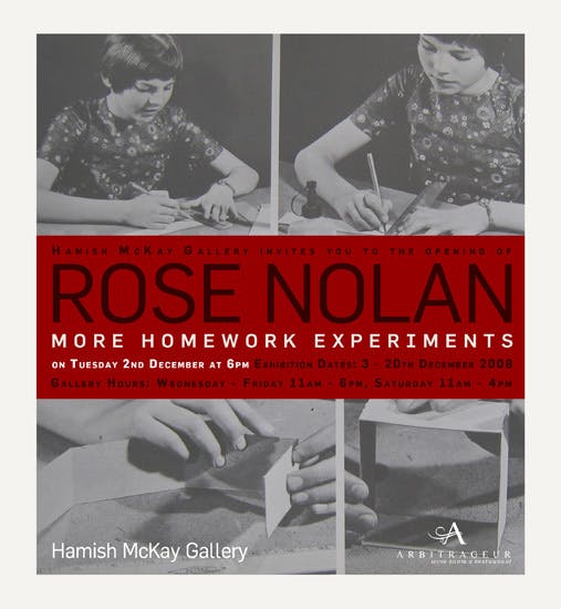 Rose Nolan - More Homework Experiments